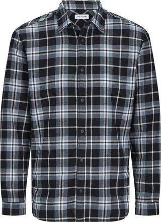 Jack & Jones Plus Size Mens Jjjoshua Fall Flannel Shirt Ls Pls Casual Shirt, Goblin Blue, 4XL