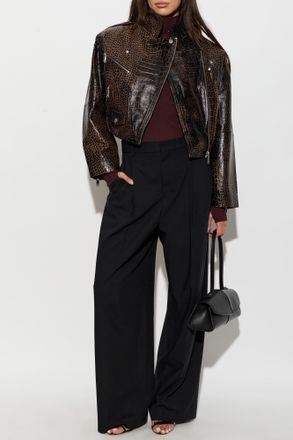 Gestuz Leather Jacket Gzcesi, Womens, Brown