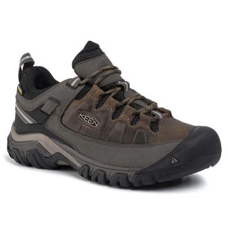 Keen Targhee III WP Leather Textile Mens Lace Up Shoes - UK 9 - US 10 Men - EU 43 - Bungee Cord Black - Size:UK 9