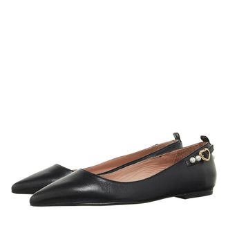 Love Moschino Loafers - Pearls Ballerina - black - Loafers for ladies
