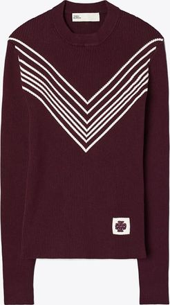 Tory Burch Womens Chevron Viscose Sweater, size XS