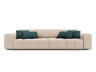 CXL by Christian Lacroix Sof&aacute; 4 plazas de terciopelo beige claro