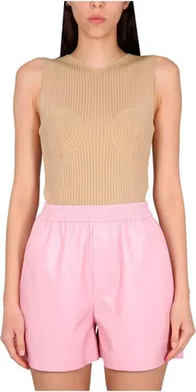 Nanushka Tops, Dames, Beige, M, Binni Tank Top