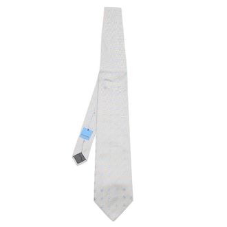 Lanvin Grey Floral Silk Jacquard Tie