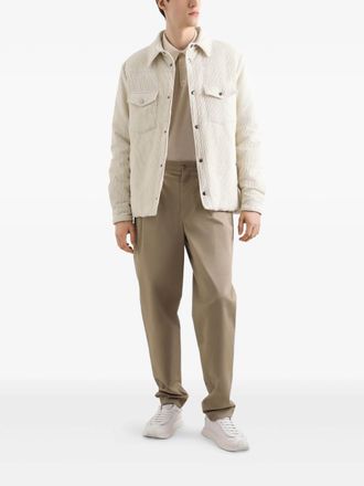 Dolce & Gabbana Mens Gabardine Trousers - Tan Cotton - Size EU 48 (Mens)