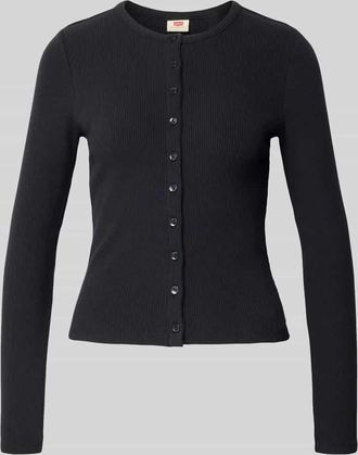 Levi's Strickcardigan mit Rundhalsausschnitt Modell RORY in Black, Gr&ouml;&szlig;e XS
