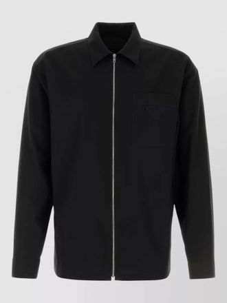 Prada cotton shirt tailored button cuffs chest pocket