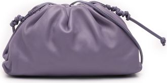 Bottega Veneta Womens Pre-owned Lambskin The Mini Pouch Crossbody - Purple Leather - One Size