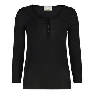 Isabel Marant Tops, Dames, Zwart, M, Katoen, Lamylic Long Sleeve Top