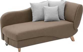 Vente-Unique Div&aacute;n (&aacute;ngulo inquierdo) convertible de tela marr&oacute;n con arc&oacute;n PENELOPE