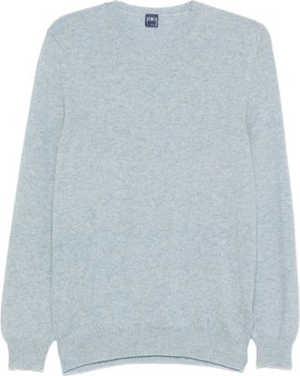 Fedeli Maglione girocollo in cashmere - Blu