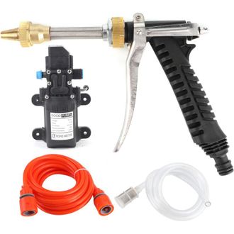 OEM Kit De Bomba De Agua Port&aacute;til De Alta Presi&oacute;n Crezuo De 12 V Y 130 Psi, Manguera Y Potente Lavadora De Coches De 80 W.-crezuo