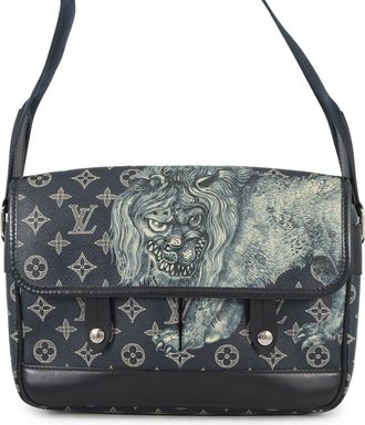 Louis Vuitton Monogram Savane Navy Handbag Shoulder Bag (Pre-Owned)