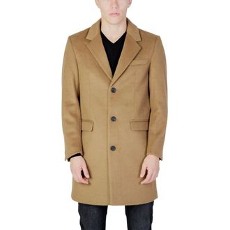 Antony Morato Single-Breasted Coats, male, Beige, Size: 2XL Russel Slim Fit Coat