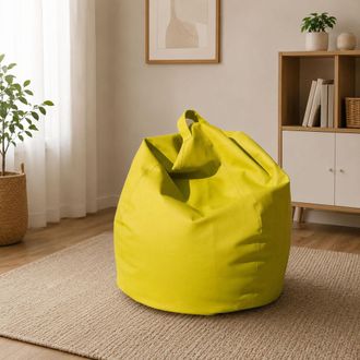 Talamo Italia Dmora Pouf &Eacute;l&eacute;gant, Couleur Jaune, Dimensions 80 X 120 X 80 Cm