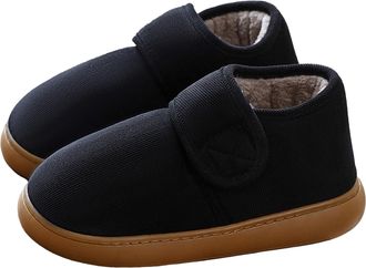 Generic Winter Snow Boots for Women Men Warm Fur Lined Shoes Adjustable Straps Slip on Slippers Comfortable Non-Slip Outdoor Indoor Sneakers for Elderly Women