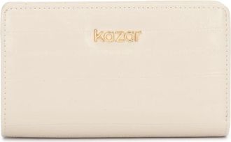 Kazar Adoria Wallet - Dames - Portefeuilles - Beige - ONE Size - Leer - Accessoires