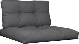 vidaXL Cojines para palets 2 unidades tela gris antracita Vidaxl