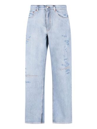 Maison Margiela Light Blue Distressed Straight-Leg Jeans