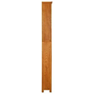 Berkfield Home Beautiful 7-Tier Bookcase 60x22x200 cm Solid Oak Wood in Brown | Size: 60 x 22 x 200 cm