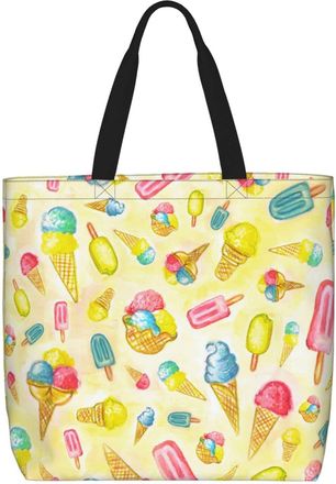 Generic Women Handbag Ice Cream Tote Bag Large Capacity Waterproof Crossbody Bags, For Holiday, Christmas, Birthday, Swim, Graduation