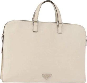 Prada Pre-owned Handbags, female, White, Size: ONE SIZE Pre-owned Vintage Leather Handbag