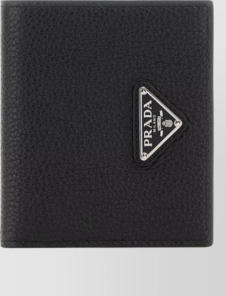 Prada leather wallet bi fold design texture