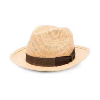 Borsalino Woven Hat - male - Borsalino - Accessories - Brown - 58 CM - Accessories