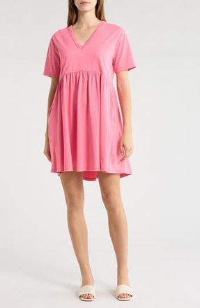 Melrose and Market Short Sleeve Knit Swing Dress in Pink Lemonade at Nordstrom Rack, Size Xx-Large