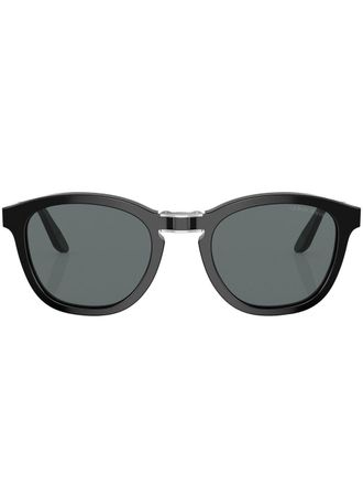 Giorgio Armani Occhiali da sole tondi con stampa - Nero