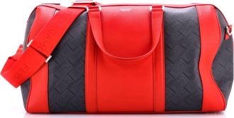 Ferragamo Convertible Duffle Bag Printed Coated Canvas and Leather Large