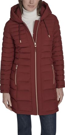 Tommy Hilfiger Womens Everyday Essential Comfortable 3/4th Packable Zip Up, Rouge, M