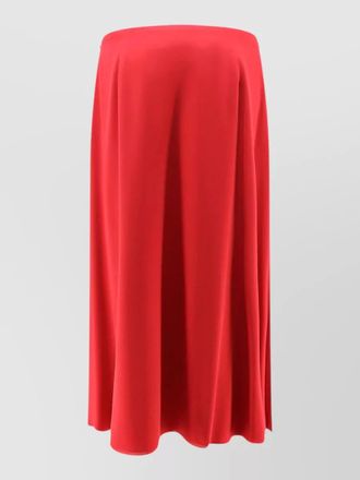 Valentino silk a line high waist slit skirt