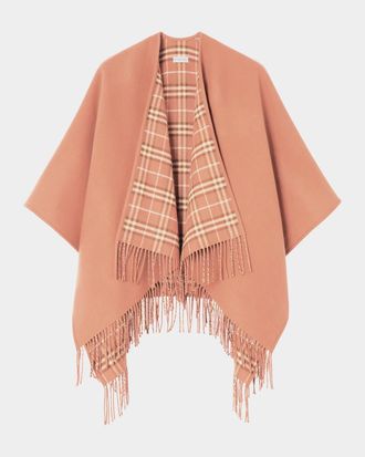 Burberry Reversible Check Wool Cape
