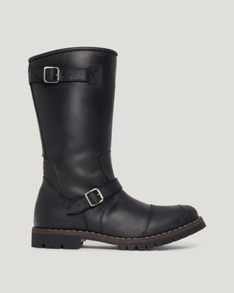 Belstaff Endurance Motorcycle Boots Mens Grain Leather Black Size UK 6.5