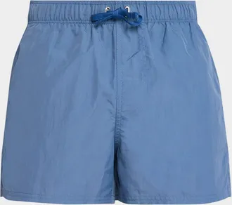 Givenchy Men & apos;s Short-Length Solid Nylon Swim Trunks