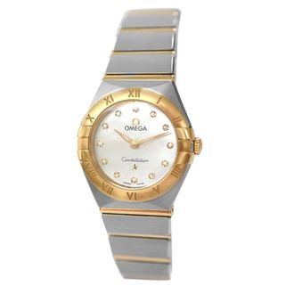 Omega Pre-owned Omega Constellation Manhattan Diamond White Mother of Pearl Dial Ladies Watch 131.20.25.60.55.002