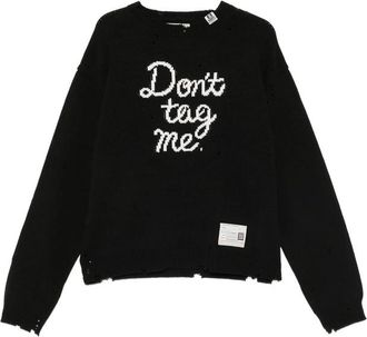 Miharayasuhiro Jacquard Distressed Knitted Sweater