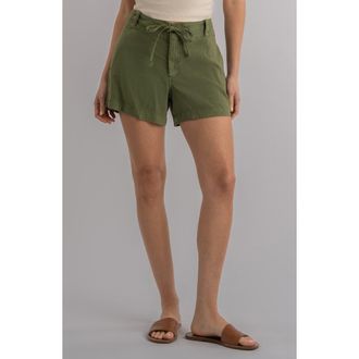 Kut from the Kloth Katie Drawstring Linen Blend Shorts in Dill at Nordstrom, Size 12