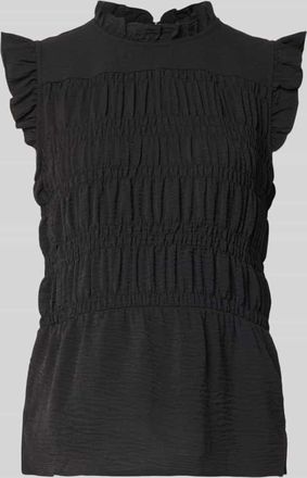 Soyaconcept Blusentop mit R&uuml;schenkragen Modell CATH in BLACK, Gr&ouml;&szlig;e XXL