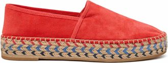 Santoni Womens Suede Platform Espadrille In Orange