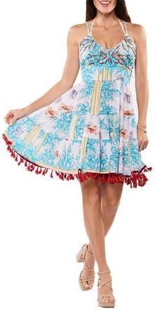 Ranee&rsquo;s Pleat Tier Minidress in Light Blue at Nordstrom Rack, Size Large/x-Large