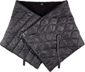 Hogan Gewatteerde Nylon Teddybeer Sjaal - Dames - Sjaals - Zwart - ONE Size - Nylon - Accessoires