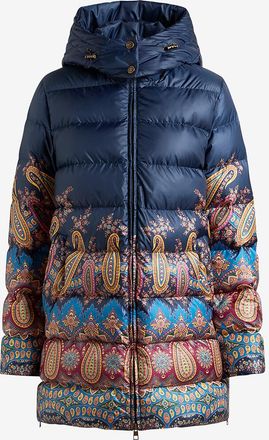 Etro Mittellange Steppjacke aus technischem Gewebe mit Stehkragen