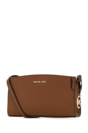 Michael Kors Womens Brown Leather Becca Crossbody Bag Luggage Cow Borse A Mano