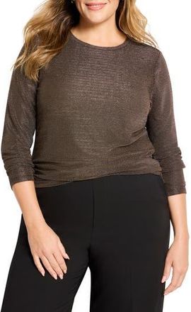 Nic+Zoe Diamonte Long Sleeve Knit Top in Copper Mix at Nordstrom Rack, Size 1 X