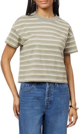 Scotch & Soda Boxy Yarn Dye Stripe T-Shirt in Vetiver Whitecap Rose at Nordstrom Rack, Size X-Large