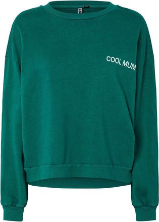 Pieces Sweatshirt met opschrift Cool Mum op de borst
