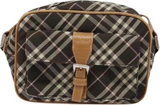 Burberry Pre-owned Canvas Schoudertas - Dames - Vintage Schoudertas - Bruin - ONE Size - Vintage