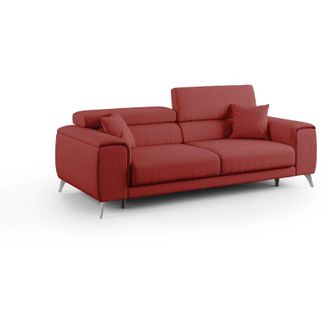 Divani.Store Divani.store - Fusion Divano con sedute allungabili in tessuto smacchiabile T05 215 cm rosso